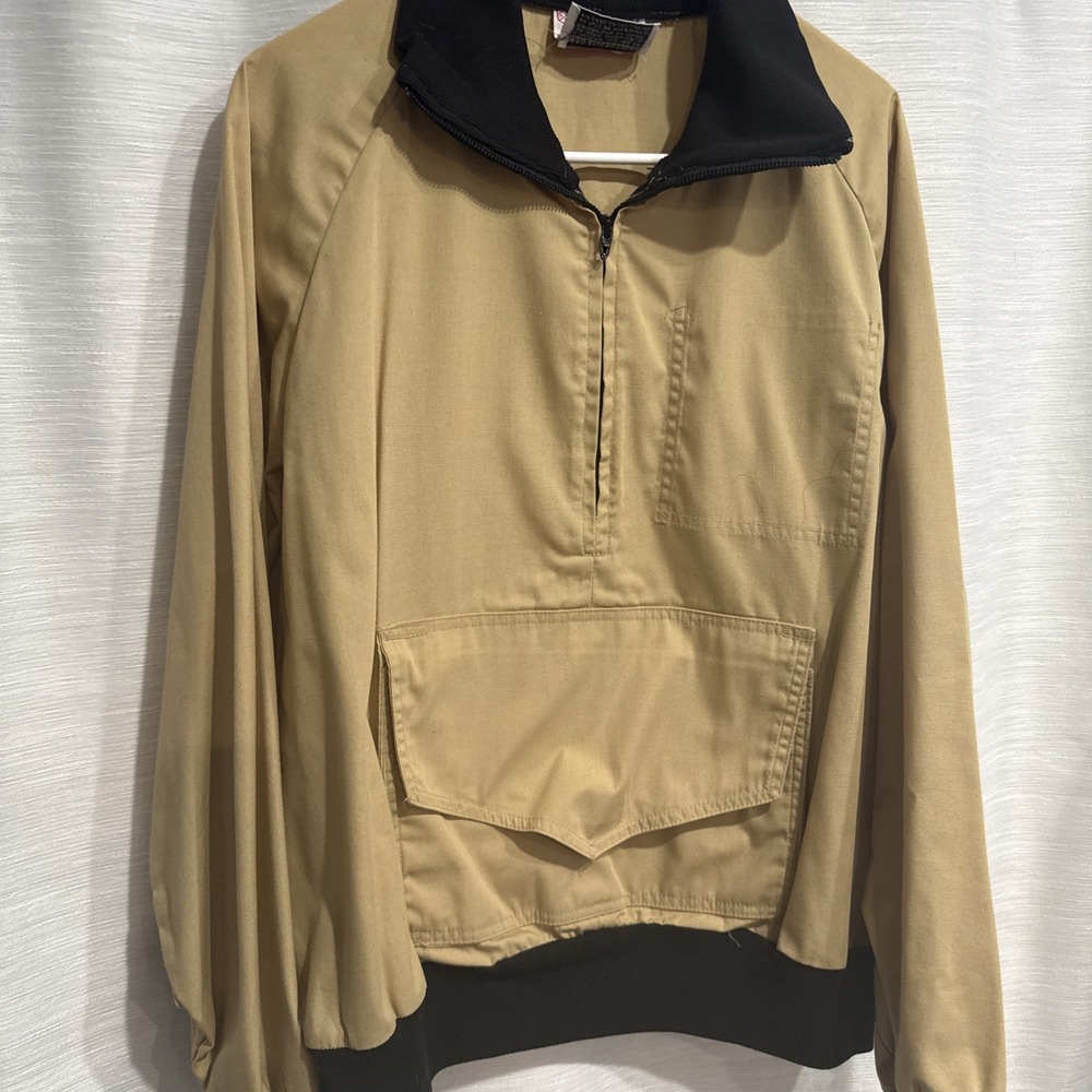 Vintage Samco Snow Shield Beige Pullover Jacket Coat Made Crosby MN SIZE Regular